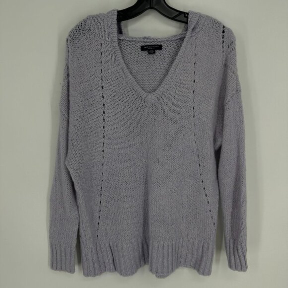 3/$25 American Eagle Outfitters V Neck Sweater S Hoodie Gray - Picture 1 of 8